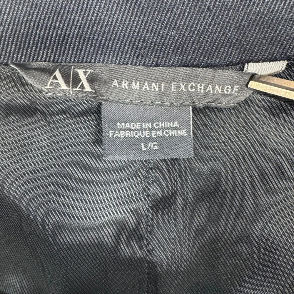 Armani Exchange Men's Navy‎ Blue Two Button Blazer Jacket Modern Casual Sz Large